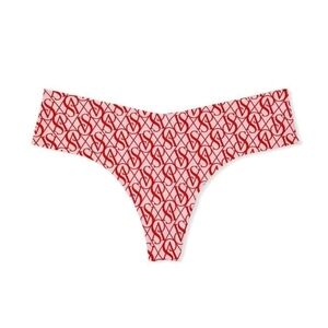 Victoria's Secret Small Red allover VS Logo Seamless Thong
